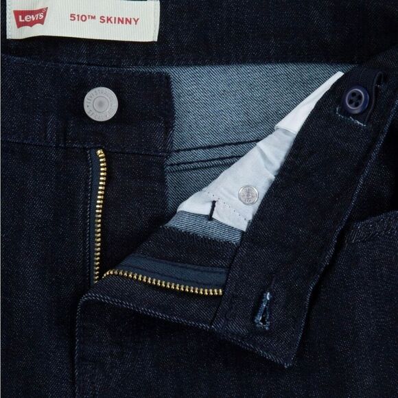 Levi's 510 Skinny Fit Performance Jeans Boys Casual Zip Fly Denim Pants New - Picture 6 of 9